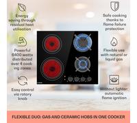 MultiChef 4 Placa de gas combinada Gas/vitrocerámica 4 zonas Klarstein