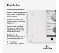 MultiChef 60cm Placa mixta vitro y gas 4 Zonas Blanco