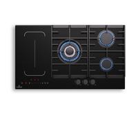 MultiChef 90cm Placa Mixta Vitro y Gas 5 Zonas Cristal Negro