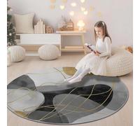 Multicolor Área Alfombra Sala de Estar 180 cm - Abstracto Geometría Curvas Alfombra Lavable para Entrada para Dormitorio Cocina Comedor Sala de Estar Interior