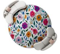 Multicolor Área Alfombra Sala de Estar 90 cm - Abstracto Pastoral Floral Alfombra Lavable para Entrada para Dormitorio Cocina Comedor Sala de Estar Interior