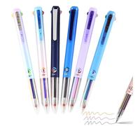 Multicolor Gel Pen in One, 6 PCS Multicolor Pen, 3-in-1 18 Colors, Quick Drying Ballpoint Pens