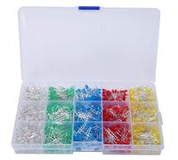 Multicolor Led Diodo Luces Kit Assored, 1000 Unids 3mm Led Diodos Emisores de Luz Kit Surtido para DIY PCB CircuitoElectrónica