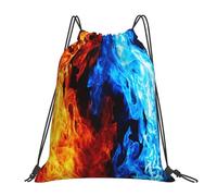 Multicolor Mochila Unisex Llama roja y Azul Práctica Bolsa de Almacenamiento 36x42cm para Natación,Compras