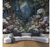 Multicolor Papel Pintado Seda Fotográfico 150x105cm, Mural De Pared Panorámico Animales Mágicos Del Bosque, Arte Fantástico Póster Grande Para Salón Decor Del Hogar Y Pared