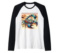 Multicolor Scorpion in The Desert Camiseta Manga Raglan