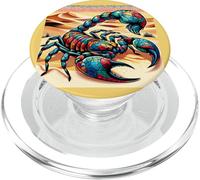 Multicolor Scorpion in The Desert PopSockets PopGrip para MagSafe