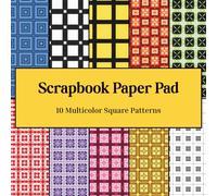 Multicolor Scrapbook Paper Pad: 10 Square Designs: 20 Double-sided 8.5" x 8.5" Sheets: Patterned Paper For Crafting & Scrapbooking Projects