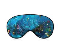 Multicolor Under The Sea Life Sleep Eye Mask Blindfold Correas ajustables para la cabeza Cubierta de ojos para mujeres, hombres, niñas y niños