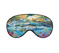 Multicolor Under The Sea Life Sleep Eye Mask Blindfold Correas ajustables para la cabeza Cubierta de ojos para mujeres, hombres, niñas y niños