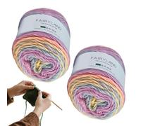 Multicolor Yarn | 2 Pieces Handmade Glove Crocheting Supplies | Blanket Cro