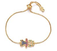 Multicolor Zirconia Cúbica Figura Nudo Chica Encanto Regalo Hogar Joyería Moda Encanto Mujeres Niñas