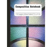 Multicolored Basketball Composition Notebook | Wide Ruled, 110 pages 7.5 x 9.25 | School Supplies for kids, teens, coaches, athletes, teachers or young adults