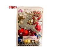 (Multicoloured) 30pcs Merry Christmas Tree Ornaments Baubles Festival Xmas Party Decor NIUNIU