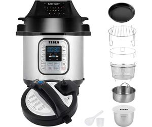Multicooker Tesla EliteCook K70 Duo 6L WiFi 12 programas acero inoxidable
