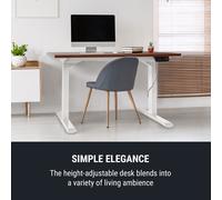 Multidesk Comfort escritorio de altura regulable eléctrico blanco OneConcept