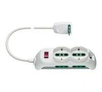 MULTIENCHUFE UNIVERSAL 2P+T 10 A 250 CON DISYUNTOR Y ENCHUFE GIRATORIO COLOR