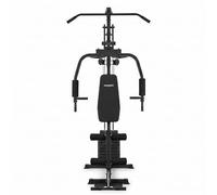 Multiestación de musculación con poleas y Banco ergonómico 132 × 95 × 202 cm - Press Pecho, jalón Dorsal, extensión piernas, Acero Reforzado, Gimnasio en casa