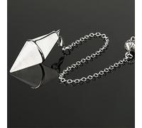 Multifaceted Natural Crystal Pendant Necklace,white Crystal B