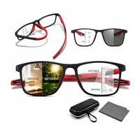 Multifocales Lectura Hombre - Autograduables Inteligentes Fotocromáticas | Gafas autoajuste presbicia lectura fotocromáticas progresivas. Bloqueo de Luz Azul y UV. TR90 ultraligero
