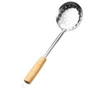 Multifunción 201 Cosador De Colchera Cocción Acero Inoxidable Con Un Madera Larga Cuchara Alimentos Para Cocinar Madera