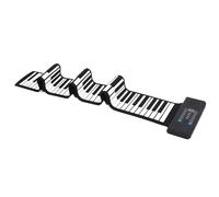 Multifunción 88 Teclas Roll Up Piano Teclado con 128 Tonos y Ritmos, Teclado de Piano de Silicona para la Práctica de Principiantes, Negro, 88 Teclas Estándar