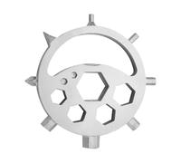 Multifunción - Creativa multi toma de acero inoxidable | Snowflake Krench Krench in the Sun Moon Stern Design | 15 en 1 para camping, bicicleta, exterior, reparación