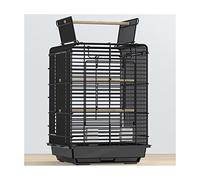 Multifunción Fraccionamiento Jaula De Palomas, Jaula Pequeña para Transportar Pájaros Techo Corredizo Jaula Pájaros, Casa De Campo Pajarera, Metal Palomar(Negro)