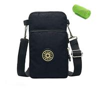 Multifunción para mujeres, señoras y niñas, impermeable, de nailon, bolso pequeño cruzado, bolso de hombro, bolsa de viaje al aire libre, bolsa de teléfono celular, mini cartera, llavero brazalete