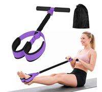 Multifunción, resistencia al pedal, banda de resistencia flexible con mango para entrenamiento de cuerpo entero, práctico entrenador de abdominales para el hogar para entrenar el abdomen piernas po