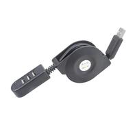 Multifunción USB 2.0 divisor de 3 puertos, cable retráctil compatible con dispositivos de carga y transferencia de datos, concentradores de transferencia de datos USB