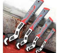 Multifuncional 40CR llave autoajustable de acero al vanadio tubo de apertura rápida, kit de herramientas universal para garaje mecánico (llave de 10 pulgadas)