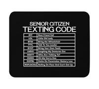 Multifuncional Alfombrilla de Ratón, Código de Mensajes de Texto para Personas Mayores. Dichos Divertidos Alfombrilla Base de Goma Mousepad 25X30cm para Jugadore Ratón Laptop