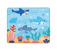 Multifuncional Alfombrilla de Ratón, Dibujos Animados de Peces, Ballenas y Criaturas del océano en el Mundo Submarino. Alfombrilla Portátil Mouse Mat 25X30cm para Ratón Gamers Trabajo