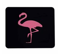 Multifuncional Alfombrilla de Ratón Flamingo Rosa sobre Fondo Negro Alfombrilla de ratón para Juegos Mousepad 25x30cm para PC,Juegos,Oficina