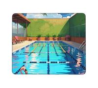 Multifuncional Alfombrilla de Ratón, Flamingo y Piscina, Base de Goma Alfombrilla de ratón para Juegos, Gaming Mouse Pad, 25X30cm, Jugadore, PC, Trabajo