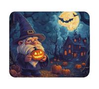 Multifuncional Alfombrilla de Ratón, Gnomo de Halloween sosteniendo una Calabaza, Eco-Friendly Alfombrilla Gaming, Mousepad, 25X30cm, Laptop, Ordenador, Juegos