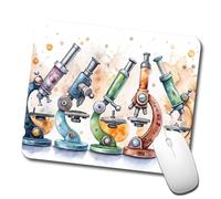 Multifuncional Alfombrilla De Ratón para Juegos Microscopios Ciencia Científico Laboratorio Biología Profesor 25X30Cm, Alfombrilla De Ratón Mouse Mat para Trabajo Laptop Pc
