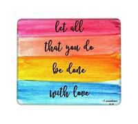 Multifuncional Alfombrilla de Ratón, Que Todo lo Que Hagas se Haga con Amor - Versículos con Citas Alfombrilla Bordes Cosidos Mouse Mat 25X30cm para Laptop PC Jugadore