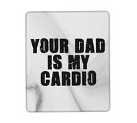 Multifuncional Alfombrilla de Ratón, Tu papá es mi Cardio Alfombrilla Eco-Friendly Tapete de Juego 25X30cm para Ratón Laptop Oficina