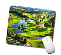 Multifuncional Alfombrilla de Ratón Visión General del Campo de Golf Alfombrilla Ratón Mousepad 25x30cm para Jugadore,Laptop,Oficina