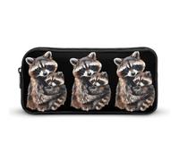 Multifuncional Bolsa De Lápiz Lindo Mapache Acuarela Estuche Escolar Almacenamiento De Papelería Estuches Para Bolígrafos Para Niñas, Material De Oficina, Escuela, 20X9X4Cm