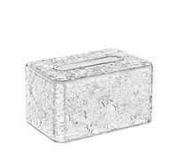 Multifuncional Caja de pañuelos desechables, organizador escritorio for sala estar, cajón multifuncional for servilletas y papel Oficina(Transparent)