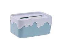 Multifuncional Caja de pañuelos escritorio, bonito organizador papel for mesa centro, sala estar, cajón multifuncional Oficina(Blue)