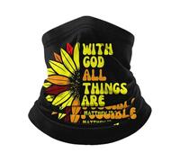 Multifuncional Calentador De Cuello Fe Cristiana: Jesús - con Dios Todo Es Posible Sombreros Protección Solar Polainas De Cuello para Cámping Senderismo Yoga
