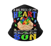 Multifuncional Cuello Pañuelo Una Gran Parte De Mi Corazón Tiene Autismo Y Él Es Mi Hijo. Sombreros Secado Rápido Polainas De Cuello para Senderismo Caza Correr