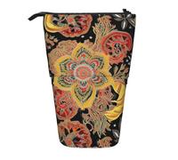 Multifuncional Estuche para Bolígrafos Patchwork Textil Africano Estuche Portátil Caja de Lápiz para Estudiantes Universitarios Secundaria