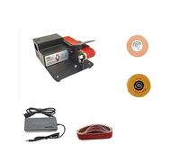 Multifuncional hogar eléctrico DIY escritorio Mini cinturón máquina Mini amoladora de ángulo fijo artefacto de pulido,Bajo nivel de ruido(775 Set2)
