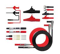 Multifuncional multímetro Sonda Kit Piercing IC Test Hook plomo aguja 4 mm enchufe de plátano Pinzas cocodrilo palillo de la abrazadera