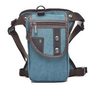 Multifuncional Muslo Drop Leg Bag, Riñonera de Lona o Nailon for Hombre, Tipo Bandolera, for el Muslo, for Motociclista(Light Blue)